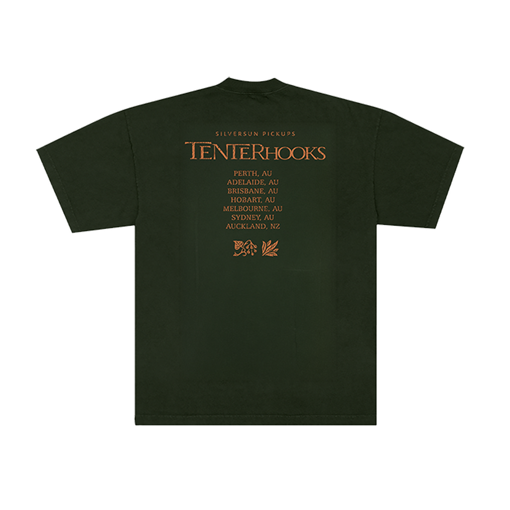 Forest Green Tenterhooks 2026 Tour T-Shirt back
